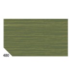 Carta crespa - 50 x 250 cm - 48 gr/m2 - verde oliva 480 - Rex Sadoch - conf.10 rotoli