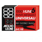 Punti universali - 6/4 - metallo - Molho Leone - conf. 1000 pezzi