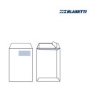 Busta a sacco bianca con finestra - serie Self - strip adesivo - 230x330 mm - 100 gr - Blasetti - conf. 500 pezzi