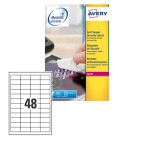 Etichette adesive L6113 - permanenti - per stampanti laser - antimanomissione - 45,7 x 21,2 mm - 48 et/fg - 20 fogli A4 - poliestere - bianco - Avery