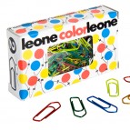 Fermagli colorati metallizzati N.2 - lunghezza 26 mm - colori assortiti - Molho Leone - conf. 100 pezzi