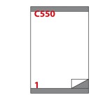 Etichette adesive C550 - permanenti - 210 x 280 mm - 1 et/fg - 100 fogli A4 - bianco - Markin