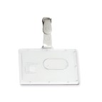Portabadge rigido Pocket - clip in plastica - 5,3 x 8,5 cm - Fellowes