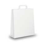 Shopper carta - maniglia piattina - 45 x 15 x 50 cm -  bianco - conf. 25 sacchetti