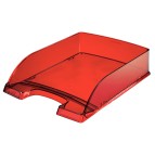 Vaschetta portacorrispondenza Leitz Plus Standard - 25,5 x 7 x 36 cm - rosso trasparente - Leitz
