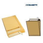 Busta a sacco Mailpack - soffietti laterali - fondo preformato - strip adesivo - 23 x 33 x 4 cm - 80 gr - avana - Blasetti - conf. 10 pezzi
