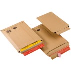 Busta a sacco CP 010 in cartone - adesivo permanente - formato A5 (185 x 270 mm) - altezza massima 50 mm - avana - ColomPac