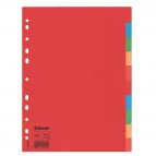 Separatore Economy - 10 tasti - cartoncino colorato 160 gr - A4 - multicolore - Esselte
