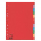 Separatore Economy - 12 tasti - cartoncino colorato 160 gr - A4 - multicolore - Esselte