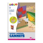 Cartoncino ondulato CannetE' 2206 - 50 x 70 cm - giallo - DECO - conf. 10 pezzi