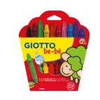 Pastelli cera super - lunghezza 7,5mm con D 11mm - colori assortiti - Giotto bebe - astuccio 10 superpastelloni