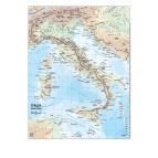 Carta geografica Italia - scolastica - plastificata - 297 x 420 mm - Belletti