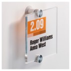 Targa per porte/pareti Crystal Sign - 10,5x10,5 cm - Durable