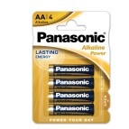 Pile Stilo AA - 1,5V - alcalina - Panasonic - blister 4 pezzi