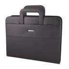 Portablocco - similpelle - c/anelli - nero - 28,5x36 cm - City Time