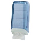 Dispenser di carta igienica in fogli - 15,8x13x30,7 cm - trasparente/bianco - Mar Plast