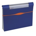 Cartella a soffietto Optima - 13 tasche - 23x33 cm - blu - Rexel