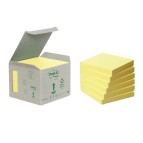 Blocco Post it  Notes Green - 654-1B - 76 x 76 mm - giallo - 100 fogli - riciclabile 100 - Post it