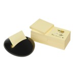 Dispenser Stone nero + 12 ricariche Post it  Z Notes giallo Canary - PBL-B12Y - 76 x 76 mm - 100 fogli - Post it