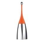 Portascopino Soft Touch - 12x12x48,5 cm - arancio/acciaio lucido - Mar Plast
