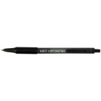 Penne a sfera a scatto Soft Feel - punta 1,0mm - nero  - Bic - conf. 12 pezzi