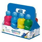 Tempera pronta acrilica - 250ml - colori assortiti - Giotto - schoolpack 8 flaconi