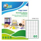 Etichette adesive LP4W - permanenti - 37,5 x 23,5 mm - 60 et/fg - 100 fogli A4 - bianco - Tico