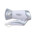Asciugacapelli da viaggio Handy Style - 17x7x21,5 cm - 1200 W - 115/230 V - bianco/grigio - Melchioni