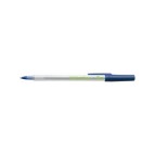 Penna a sfera a scatto con cappuccio ECOlutions - punta 1,0mm - blu  - Bic - conf. 60 pezzi