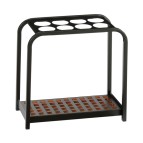 Portaombrelli Multi - 8 posti - 52x26x54 cm -  nero/acciaio - Medial International