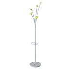 Appendiabiti - con portaombrelli - 5 posti - 187 x 38 cm - verde - Alba