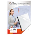 Copertine rilegatura - A3 - 180 micron - PVC - neutro trasparente - Titanium - scatola 100 pezzi