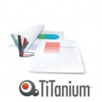 Cartelline termiche Grain - 15 mm - bianco - Titanium - scatola 50 pezzi