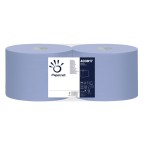 Bobina asciugatutto Superior - 3 veli - microgoffrata - diametro 30 cm - 20 gr -  21,5 cm  x190 mt - blu - Papernet