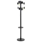 Appendiabiti Stand3 - 8 posti - 175 x 37 cm - nero - Alba