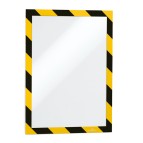 Cornice Duraframe Security - adesiva - pannello magnetico - A4  (21 x 29,7 cm) - giallo/nero - Durable