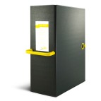 Scatola archivio Big Next - dorso 12 cm - 25x35 cm - nero/giallo - Sei Rota