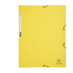 Cartellina con elastico - cartoncino lustrE' - 3 lembi - 400 gr - 24x32 cm - giallo limone - Exacompta