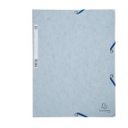 Cartellina con elastico - cartoncino lustrE' - 3 lembi - 400 gr - 24x32 cm - grigio chiaro - Exacompta