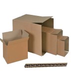 Scatola per imballo - onda doppia - 43 x 30,4 x 27,3 cm - cartone - avana