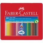 Matite colorate Colour Grip - acquerellabili - Faber Castell - astuccio in metallo 24 pezzi