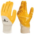 Guanti da lavoro pesante NI015 - nitrile leggero - taglia 09 - giallo - Deltaplus