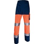 Pantalone alta visibilitA' PHPA2 - sargia/poliestere/cotone - taglia L - arancio fluo - Deltaplus
