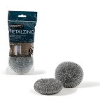 Spugna zincata - 30 gr - metallo zincato - Perfetto - conf. 2 pezzi