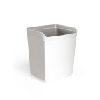 Bicchiere portapenne Mydesk - 8,7x7,4x10 cm - bianco - Arda