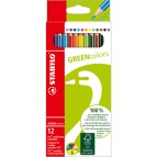 Pastelli colorati GreenColors - diametro mina 2,5 mm - Stabilo - astuccio 12 pezzi