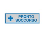 Targhetta adesiva - PRONTO SOCCORSO - 165x50 mm - Cartelli Segnalatori