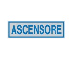 Targhetta adesiva - ASCENSORE - 16,5 x 5 cm - Cartelli Segnalatori