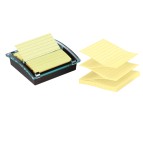 Dispenser Post it  Super Sticky - DS440-SSCYL - a righe - 101 x 101 mm - giallo Canary - 90 fogli - Post it