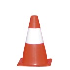 Cono segnaletico - H 30 cm - bianco/rosso